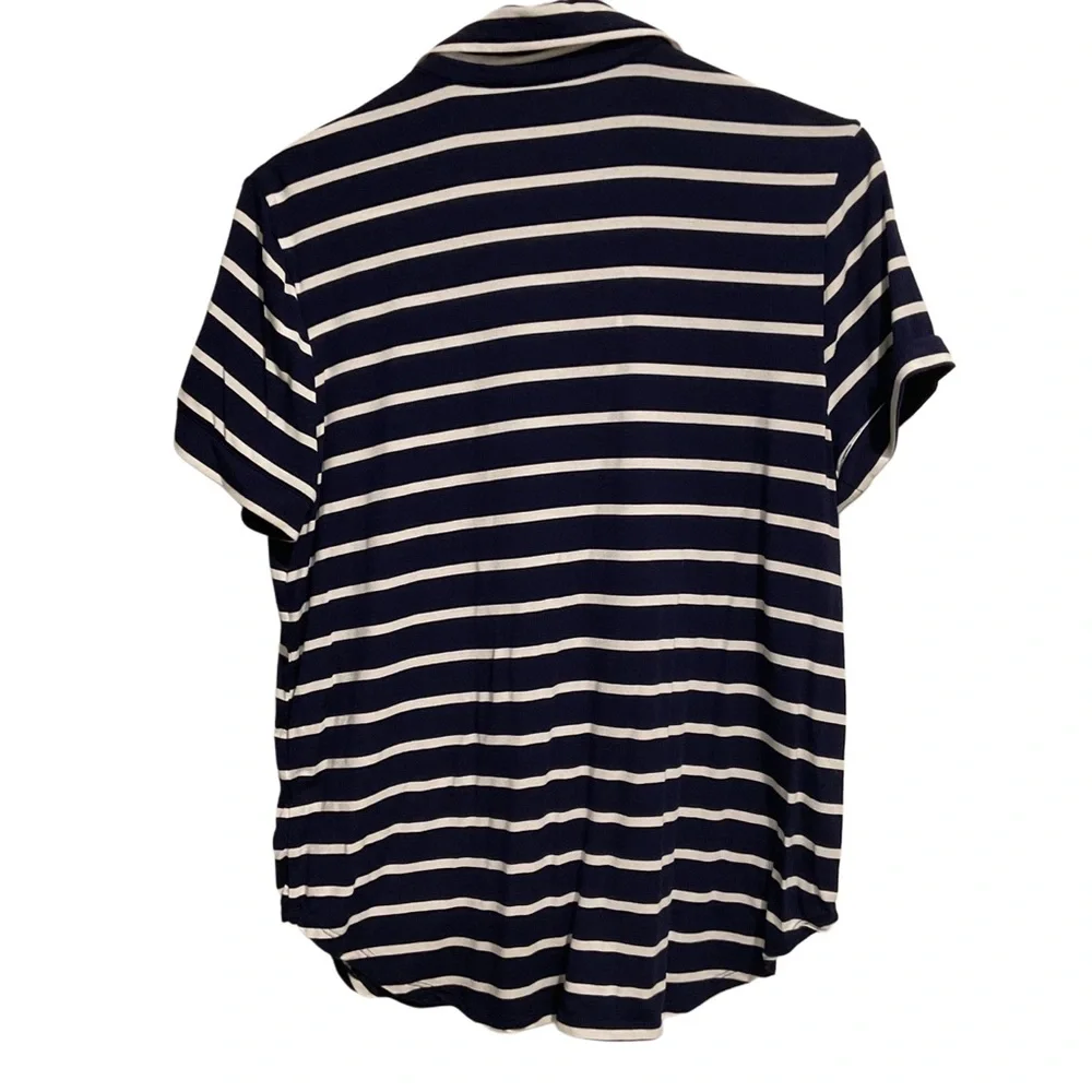 Kate Spade Pajama‎ Top Short Sleeve Blue/White Striped